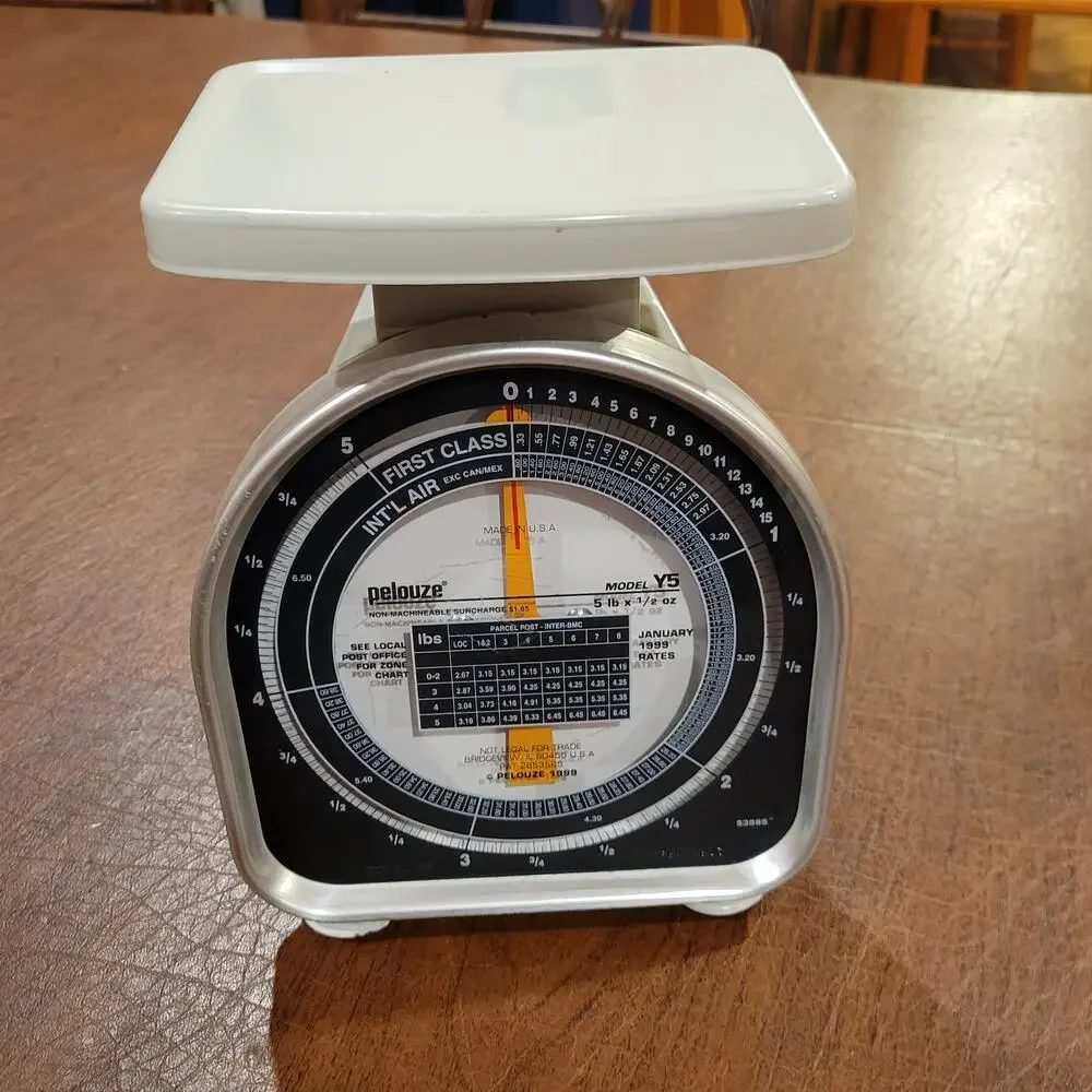Vintage 1999 Used Pelouze Model Y5 5lb Postal Scale